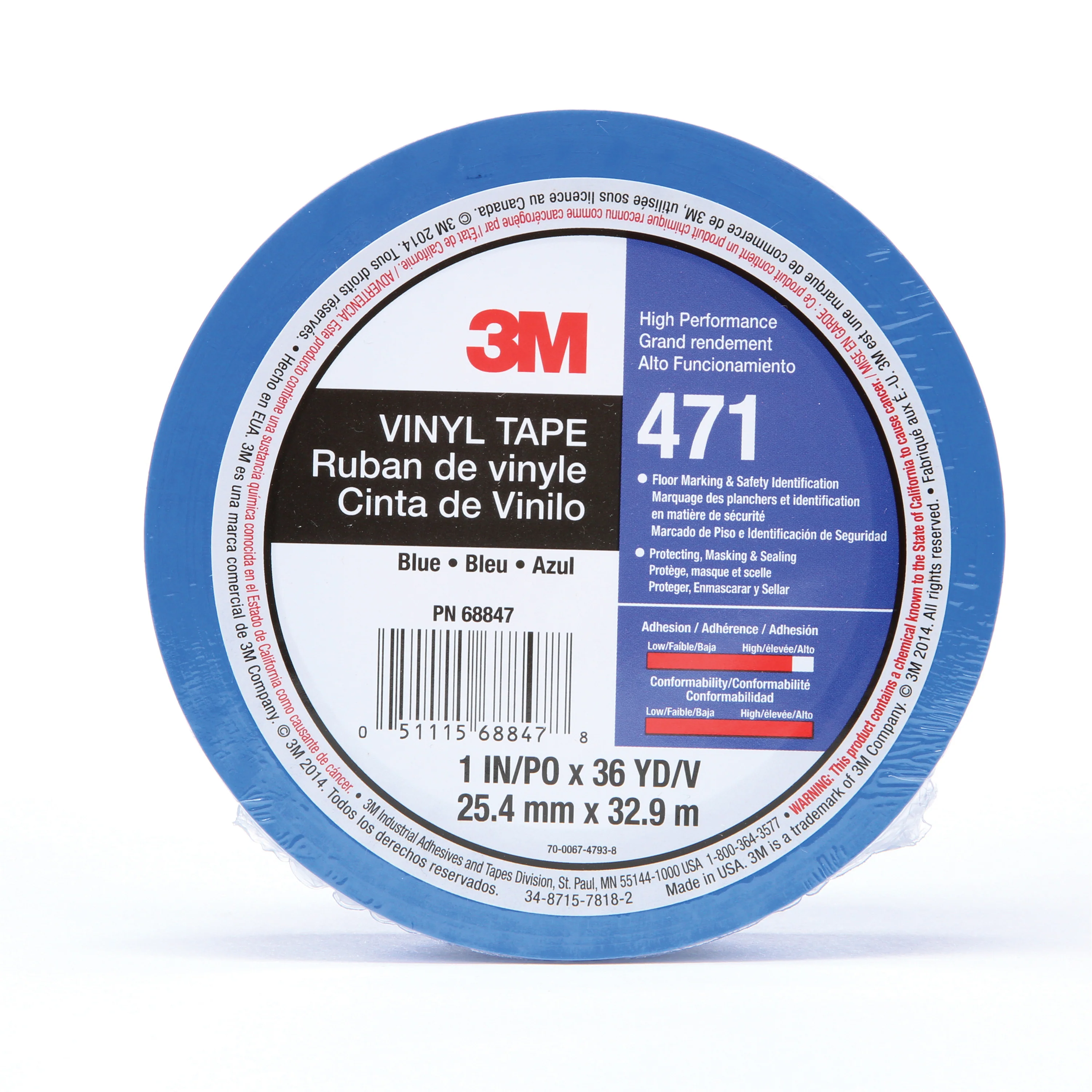 3M471-BLUE-1INX36YD